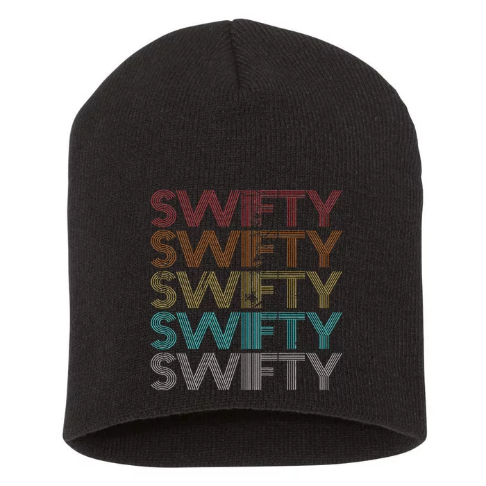 Retro Vintage Swifty Short Acrylic Beanie