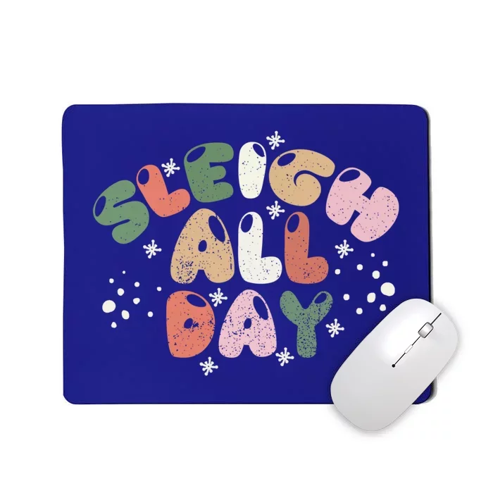 Retro Vintage Sleigh All Day Funny Christmas SantaS Sleigh Gift Mousepad