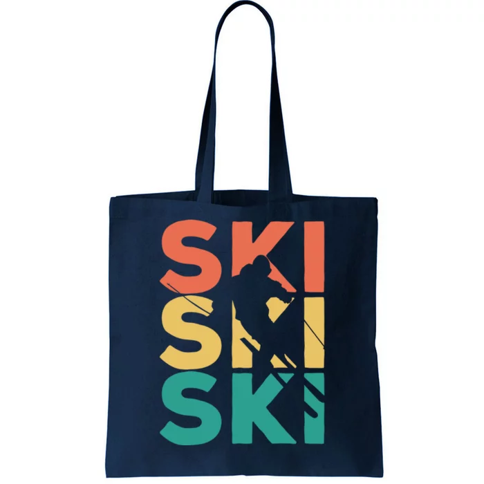 Retro Vintage Skiing Gift For Skiers Gift Tote Bag