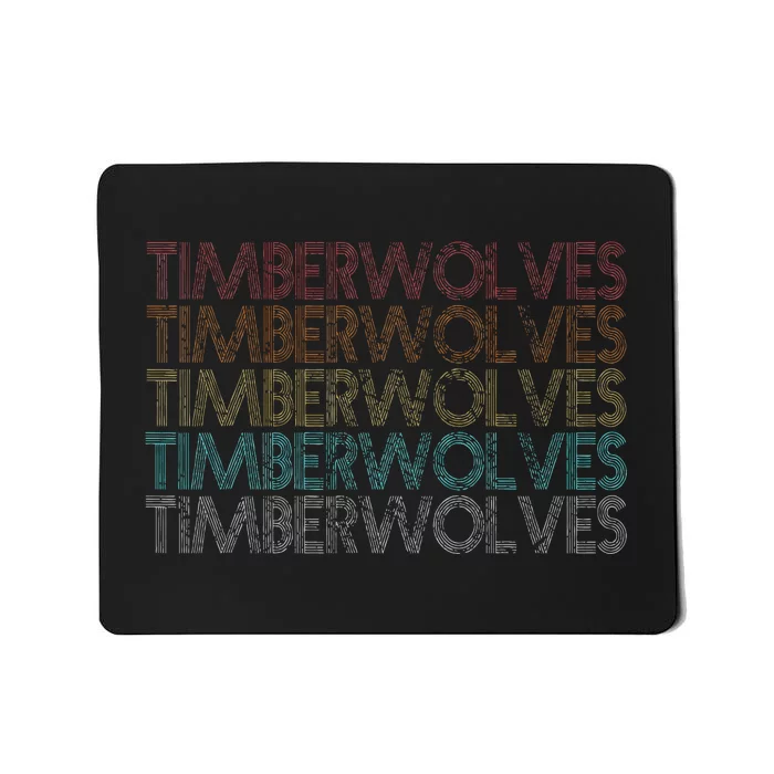 Retro Vintage Timberwolves Mousepad