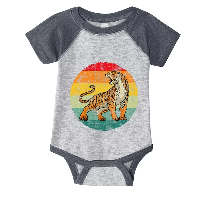 Retro Vintage Tiger Zoologist Zookeeper Zoo Safari Lover Infant Baby Jersey Bodysuit