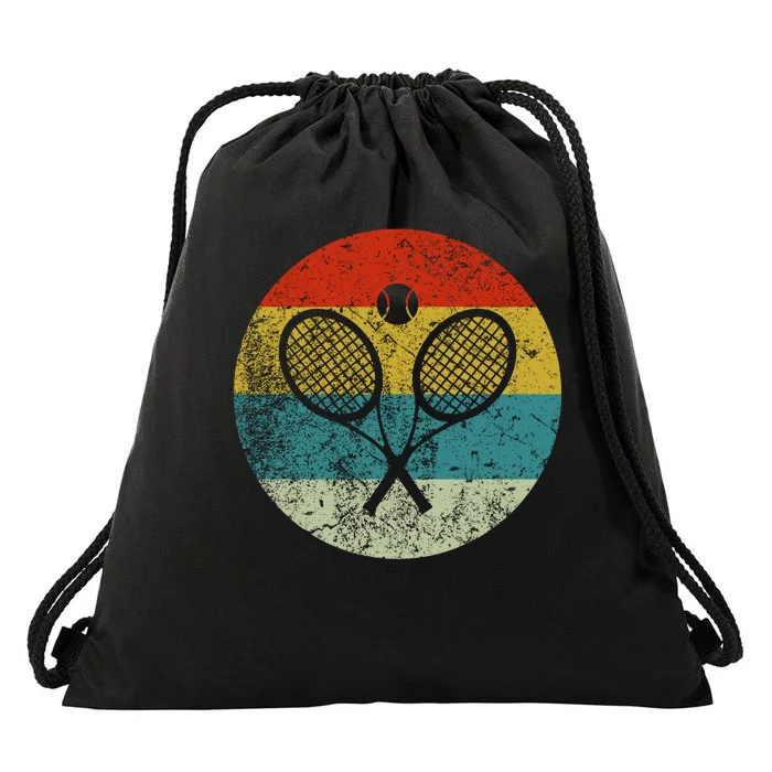 Retro Vintage Tennis Drawstring Bag