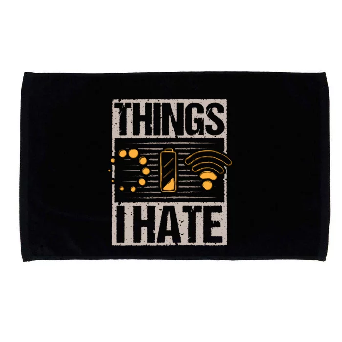 Retro Vintage Things I Hate Computer Problems Programmer Gift Microfiber Hand Towel