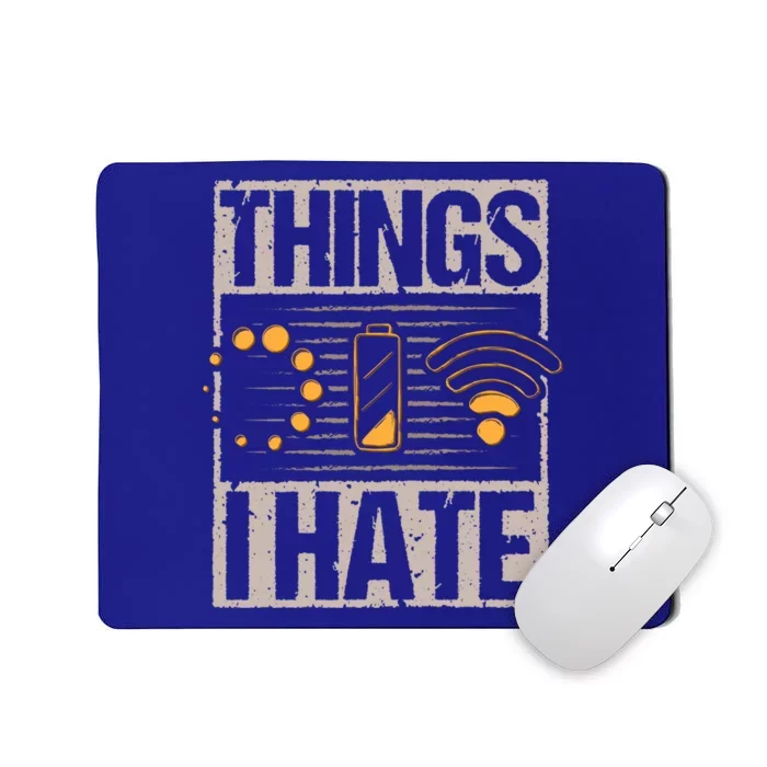 Retro Vintage Things I Hate Computer Problems Programmer Gift Mousepad