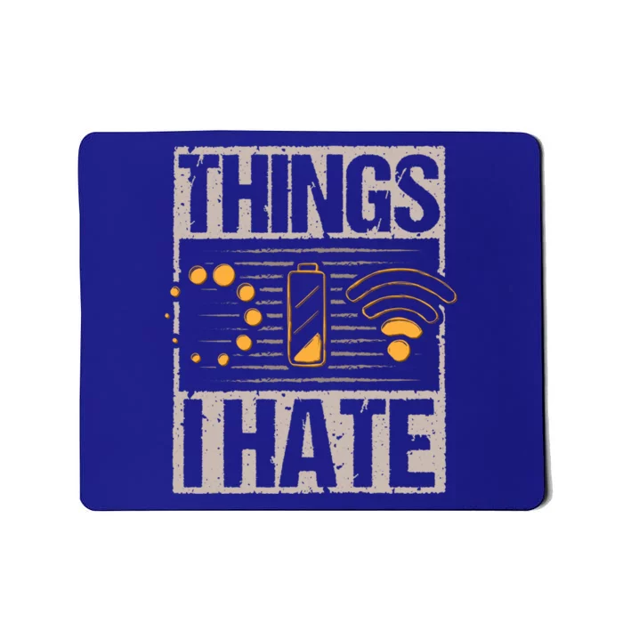 Retro Vintage Things I Hate Computer Problems Programmer Gift Mousepad