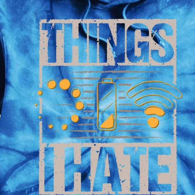 Retro Vintage Things I Hate Computer Problems Programmer Gift Tie Dye Hoodie