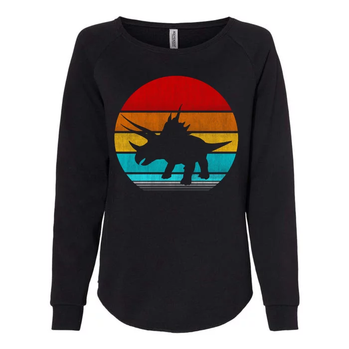 Retro Vintage Triceratops Womens California Wash Sweatshirt