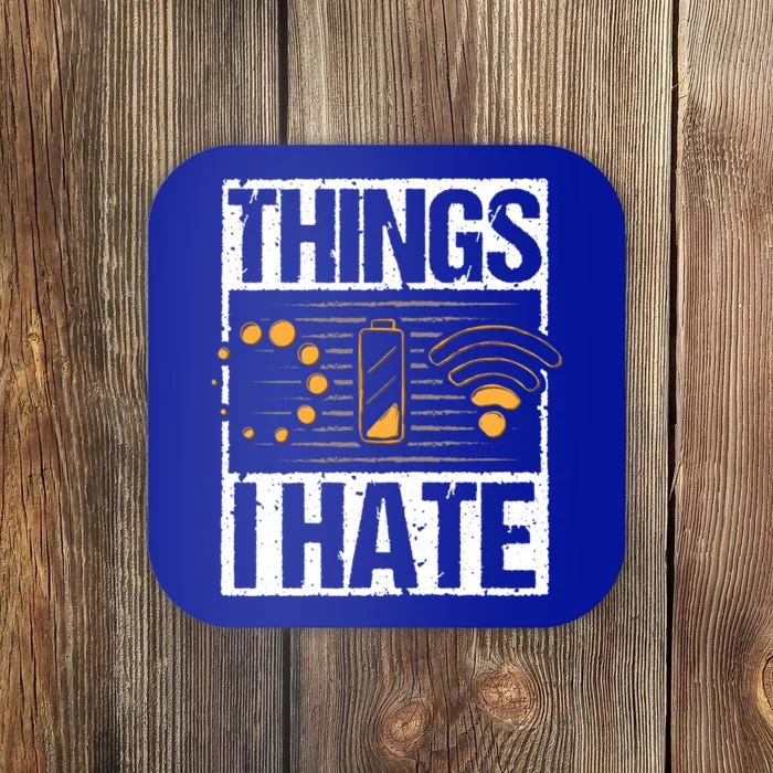 Retro Vintage Things I Hate Computer Problems Programmer Gift Coaster