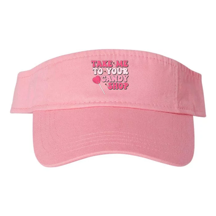 Retro Valentine Take Me To Your Candy Shop Matching Couple Love Valucap Bio-Washed Visor