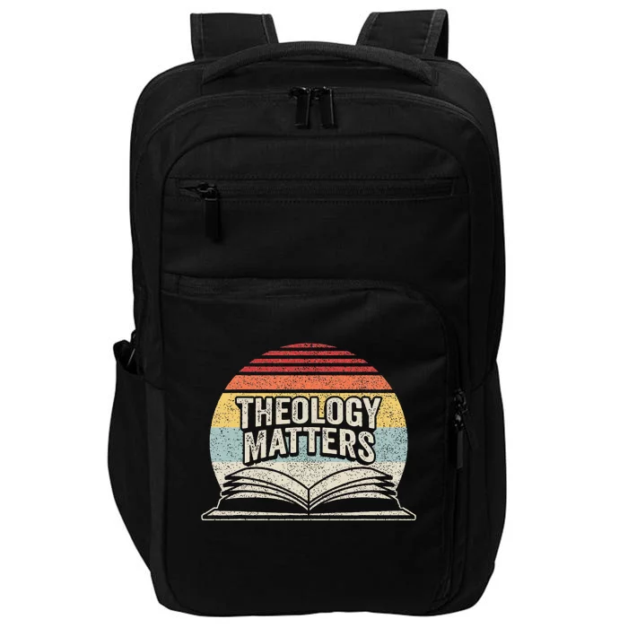 Retro Vintage Theology Matters Reformed Christian Impact Tech Backpack