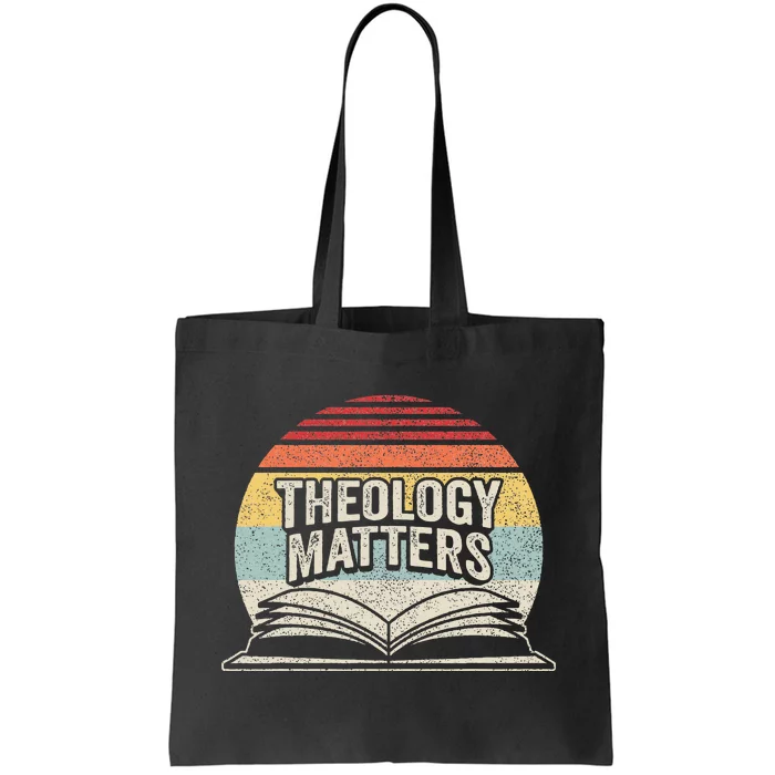 Retro Vintage Theology Matters Reformed Christian Tote Bag