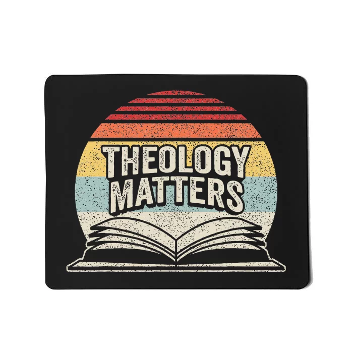 Retro Vintage Theology Matters Reformed Christian Mousepad