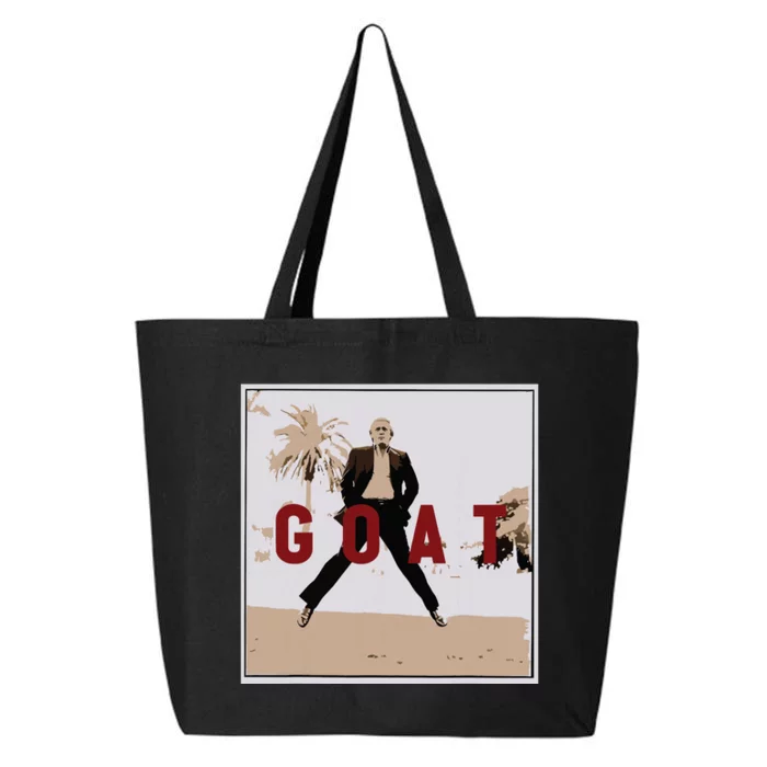 Retro Vintage Trump Goat Middle Finger Felon President 2024 25L Jumbo Tote