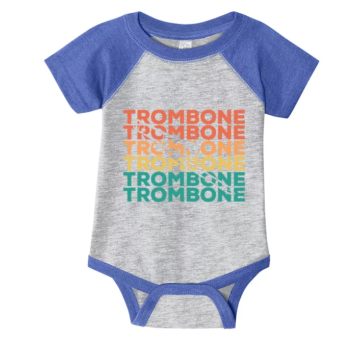 Retro Vintage Trombone Gift For Trombone Players Great Gift Infant Baby Jersey Bodysuit