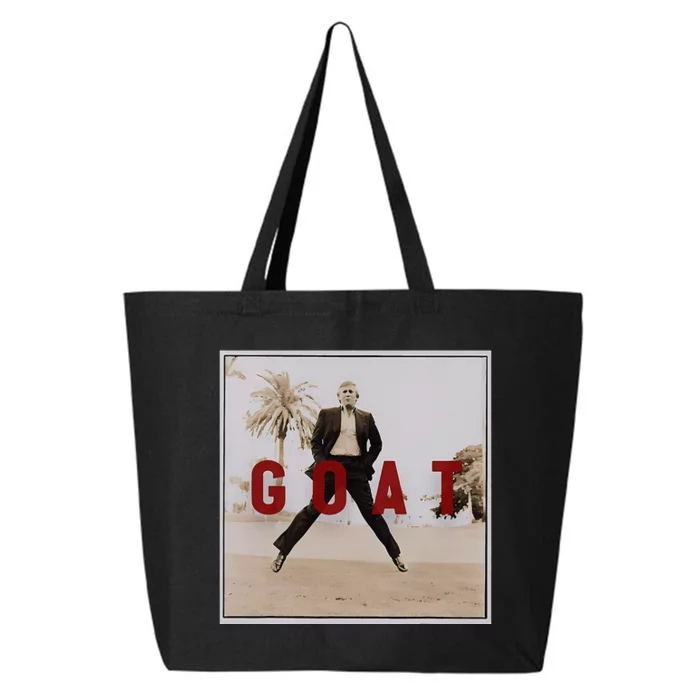 Retro Vintage Trump Goat Middle Finger Felon President 2024 25L Jumbo Tote