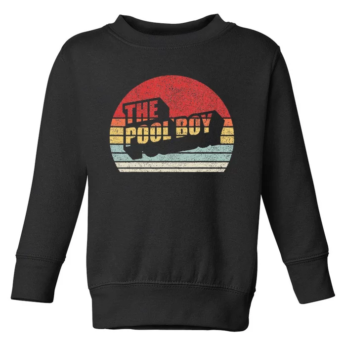 Retro Vintage The Pool Boy Toddler Sweatshirt