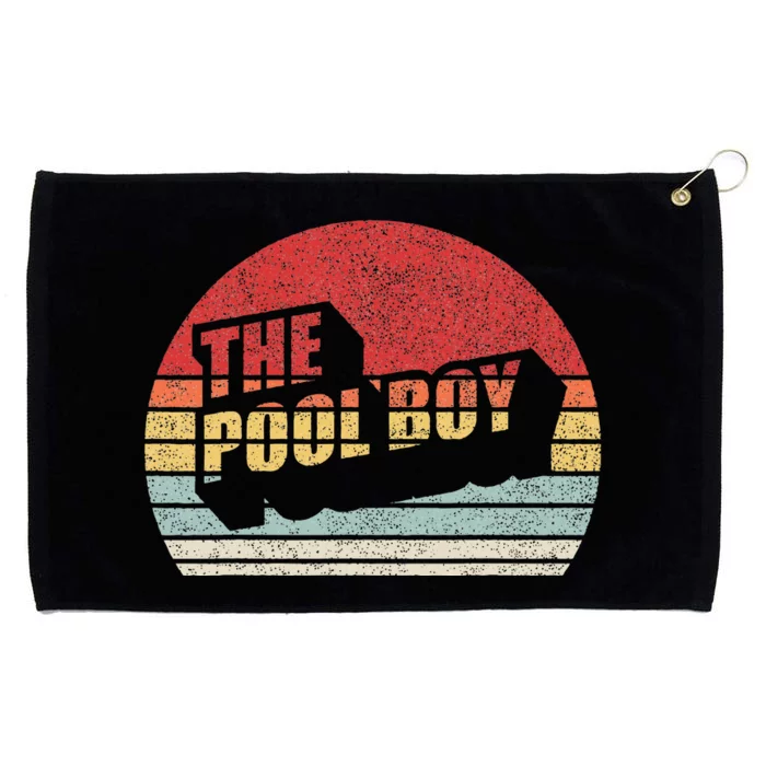 Retro Vintage The Pool Boy Grommeted Golf Towel