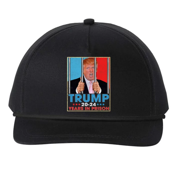 Retro Vintage Trump 2024 Years In Prison Funny Anti Trump Snapback Five-Panel Rope Hat