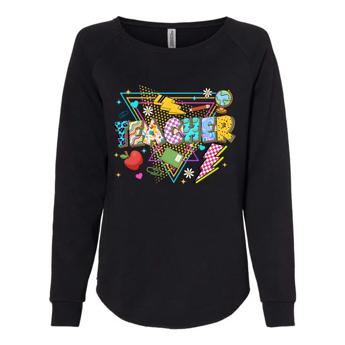 Retro Vintage Teacher Back To School Womens California Wash Sweatshirt