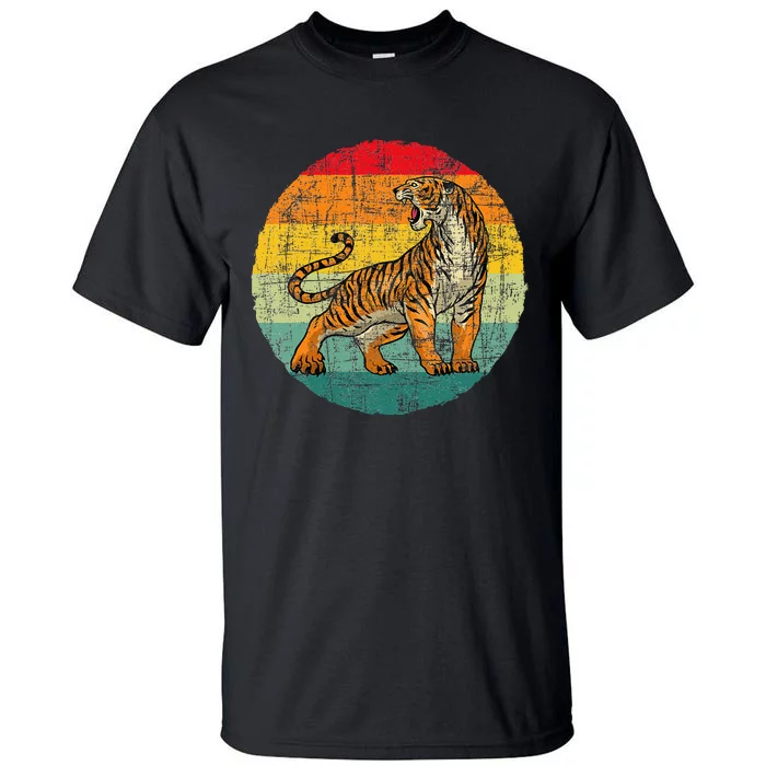 Retro Vintage Tiger Zoologist Zookeeper Zoo Safari Lover Tall T-Shirt