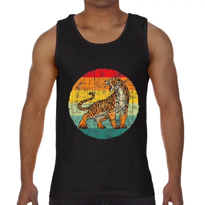 Retro Vintage Tiger Zoologist Zookeeper Zoo Safari Lover Comfort Colors® Tank Top