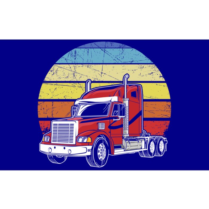 Retro Vintage Trucker Big Rig Semifunny Gifttrailer Truck Driver Gift Bumper Sticker