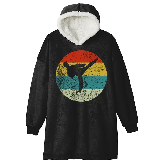 Retro Vintage Taekwondo Hooded Wearable Blanket