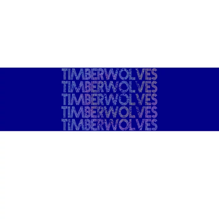 Retro Vintage Timberwolves Bumper Sticker