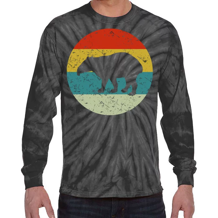 Retro Vintage Tapir Tie-Dye Long Sleeve Shirt