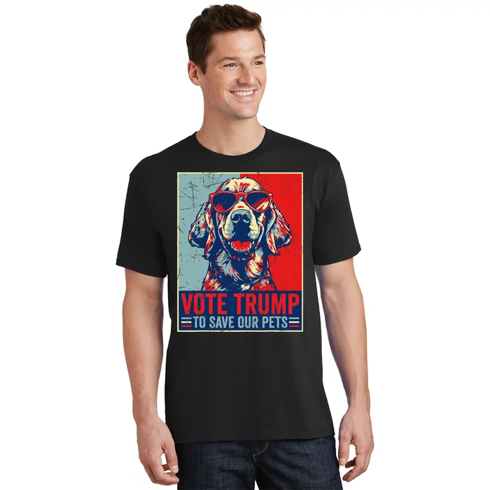 Retro Vote Trump To Save Our Pets Trump Usa President 2024 T-Shirt