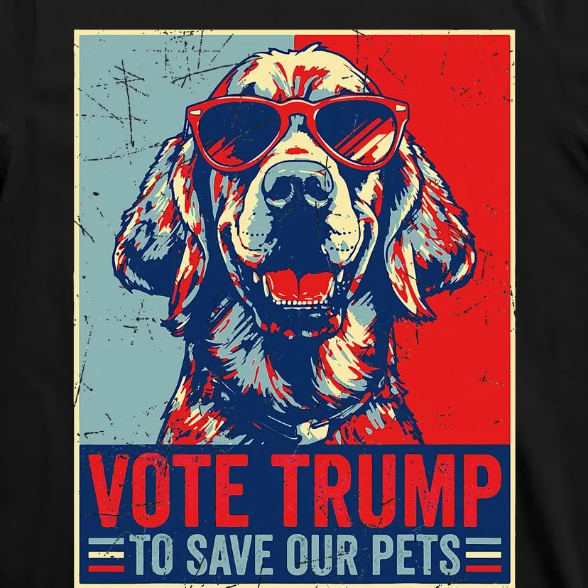 Retro Vote Trump To Save Our Pets Trump Usa President 2024 T-Shirt