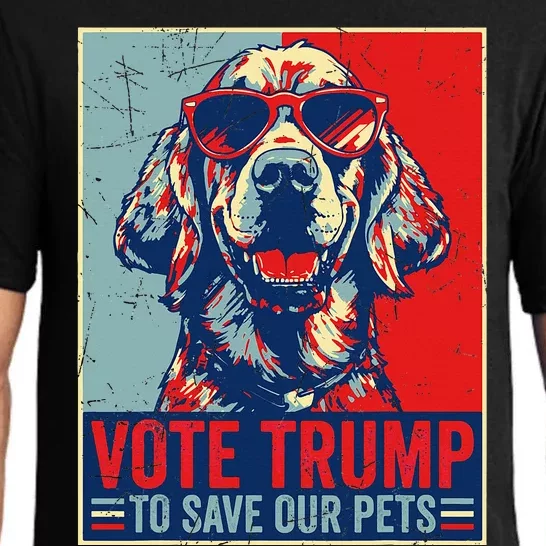 Retro Vote Trump To Save Our Pets Trump Usa President 2024 Pajama Set