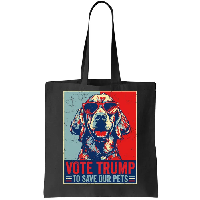 Retro Vote Trump To Save Our Pets Trump Usa President 2024 Tote Bag