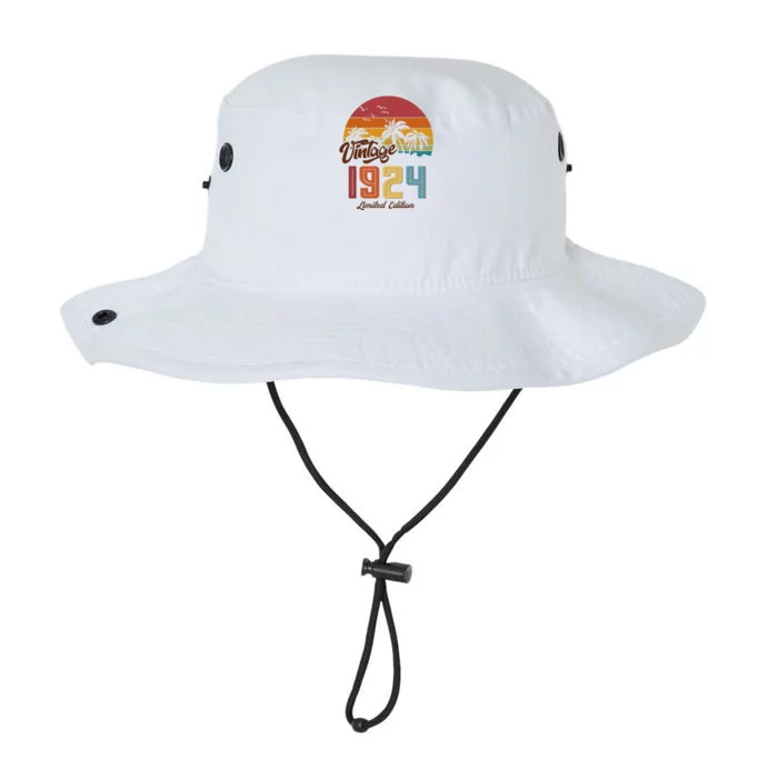 Retro Vintage Tropical Palm Trees Limited Edition 1924 100th Birthday Legacy Cool Fit Booney Bucket Hat