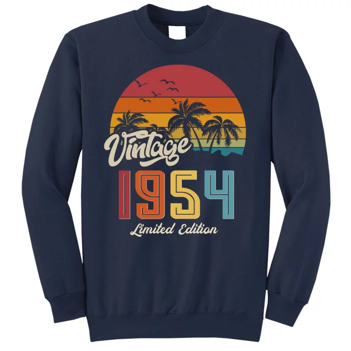 Retro Vintage Tropical Palm Trees Limited Edition 1954 70th Birthday Sweatshirt