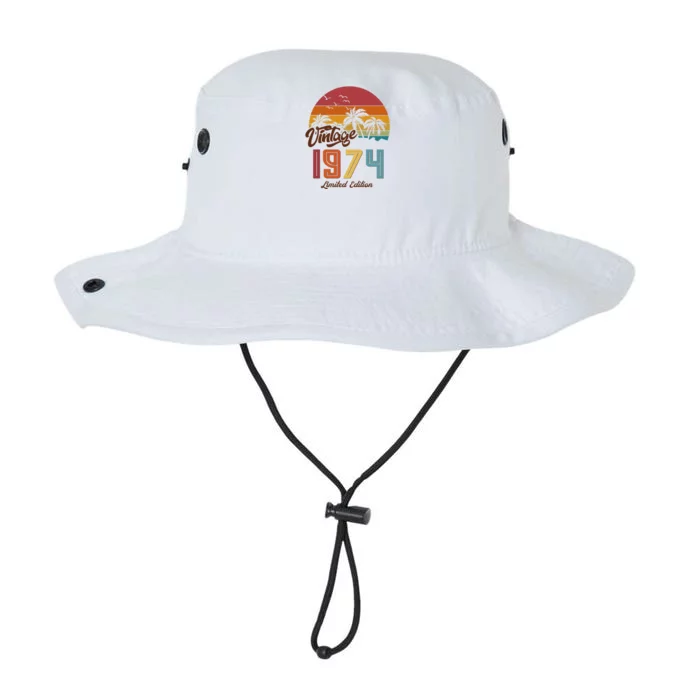 Retro Vintage Tropical Palm Trees Limited Edition 1974 50th Birthday Legacy Cool Fit Booney Bucket Hat