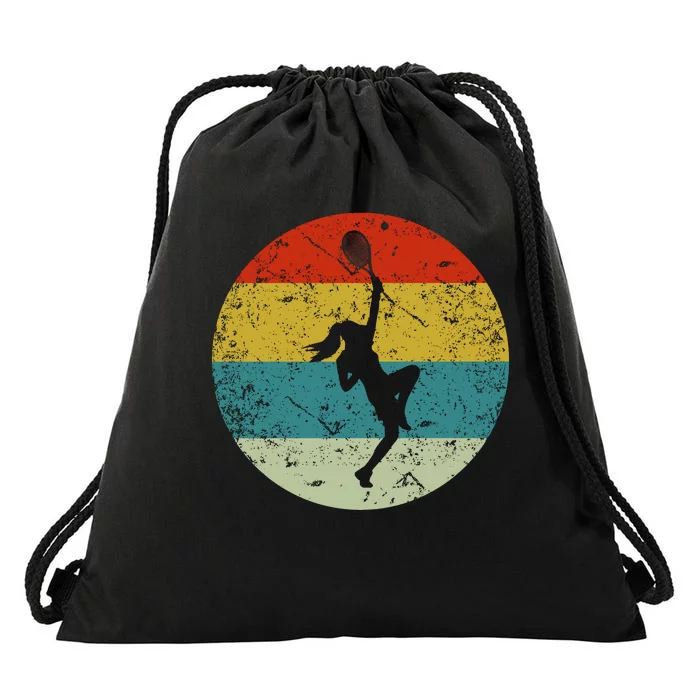 Retro Vintage Tennis Drawstring Bag