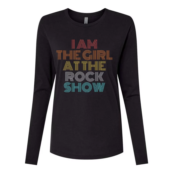 Retro Vintage The Girl At The R.O.C.K Show Womens Cotton Relaxed Long Sleeve T-Shirt