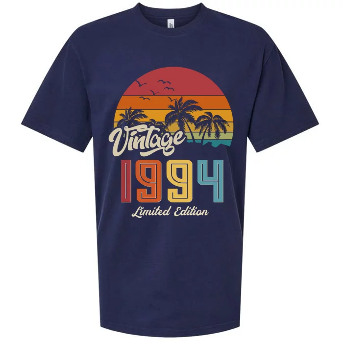 Retro Vintage Tropical Palm Trees Limited Edition 1994 30th Birthday Sueded Cloud Jersey T-Shirt