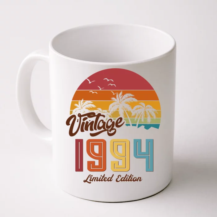 Retro Vintage Tropical Palm Trees Limited Edition 1994 30th Birthday Front & Back Coffee Mug