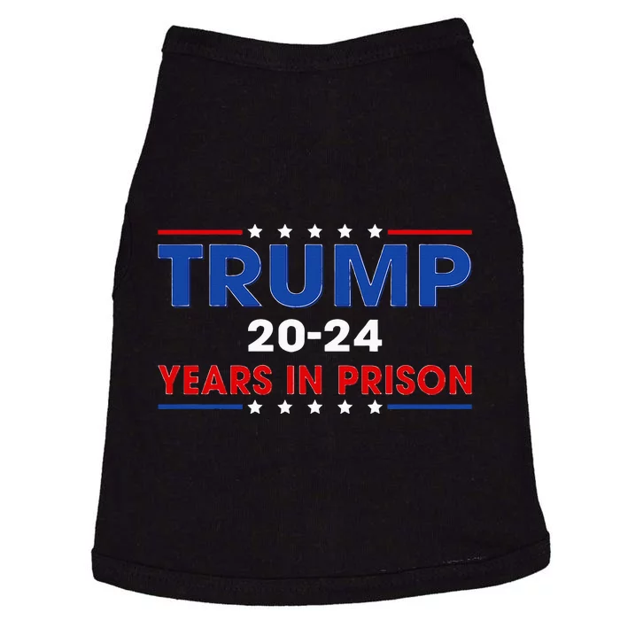 Retro Vintage Trump 2024 Years In Prison Funny Anti Trump Doggie Tank