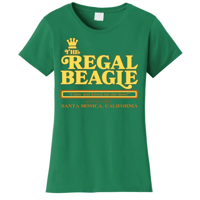 Retro Vintage The Regal Beagle ESTD 1977 Santa Monica California Women's T-Shirt