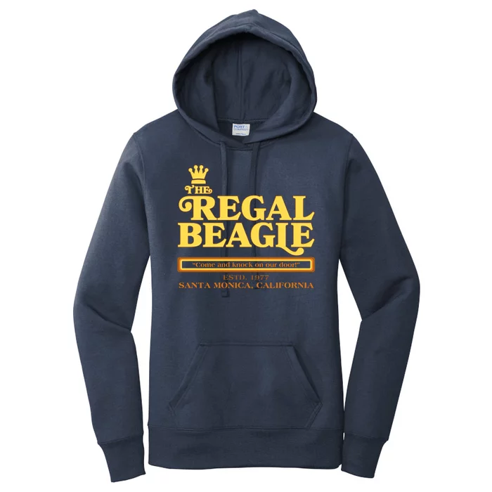 Retro Vintage The Regal Beagle ESTD 1977 Santa Monica California Women's Pullover Hoodie