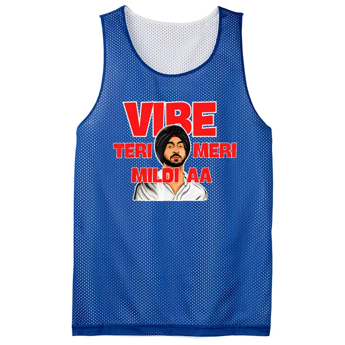 Retro Vibe Teri Meri Mildi Aa Desi Mesh Reversible Basketball Jersey Tank