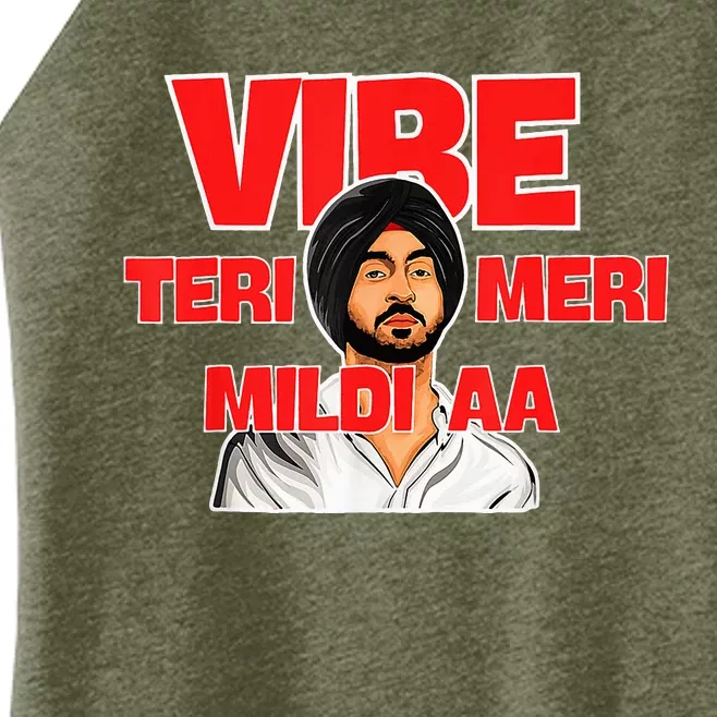 Retro Vibe Teri Meri Mildi Aa Desi Women’s Perfect Tri Rocker Tank