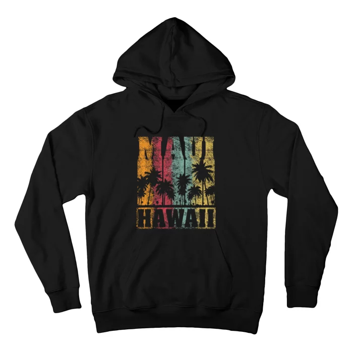 Retro Vintage Tropical Maui Hawaii Hoodie