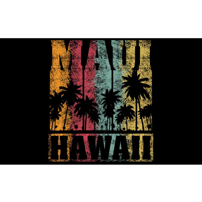 Retro Vintage Tropical Maui Hawaii Bumper Sticker