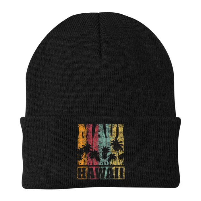 Retro Vintage Tropical Maui Hawaii Knit Cap Winter Beanie