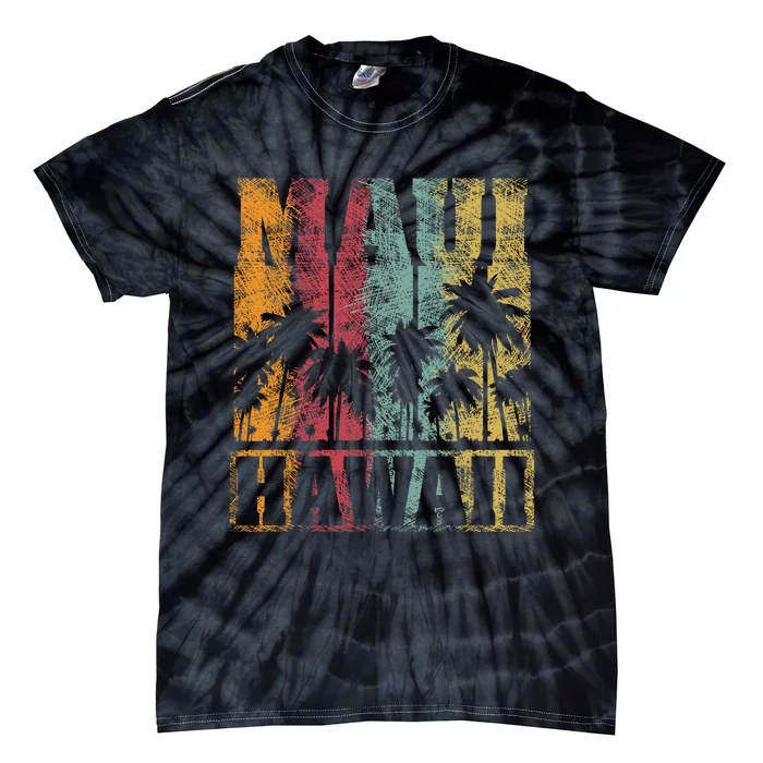 Retro Vintage Tropical Maui Hawaii Tie-Dye T-Shirt