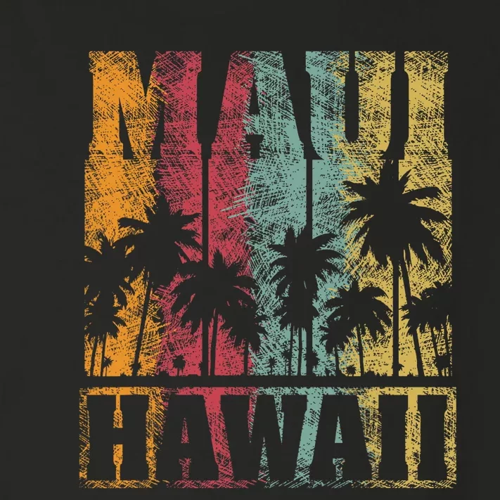 Retro Vintage Tropical Maui Hawaii Toddler Long Sleeve Shirt